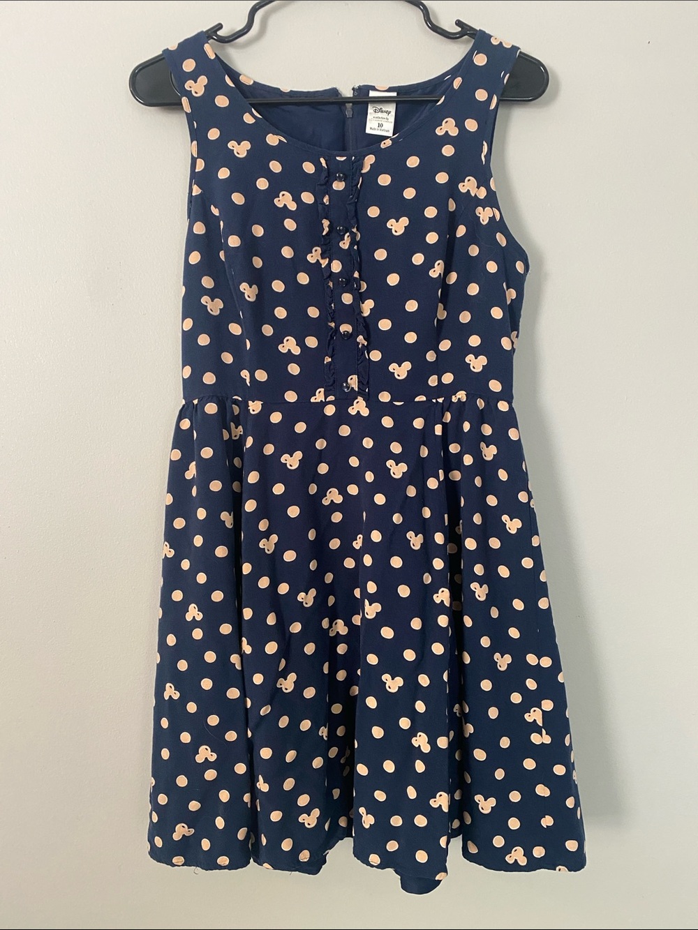 Disney by Lauren Conrad Dress with Pink Polka Dot and Mickey Silhouette